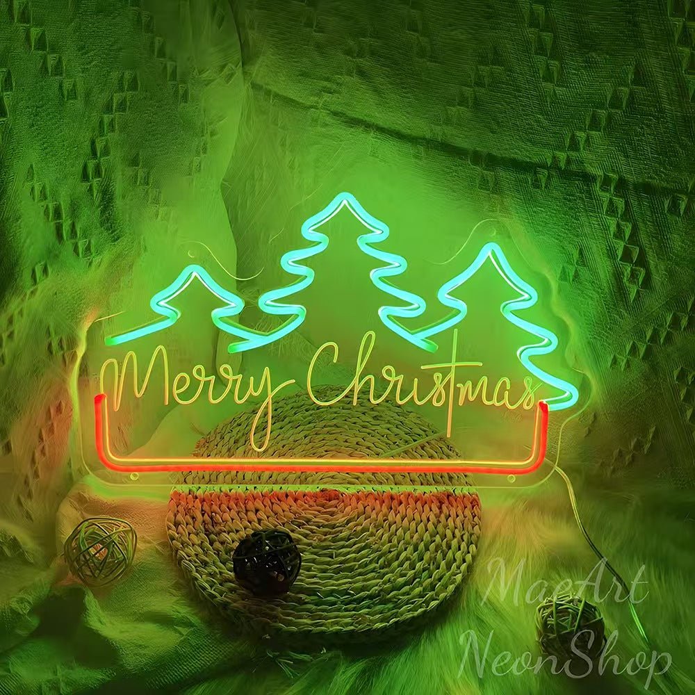 Christmas LED Neon Sign – USB Powered Festive Wall Light for Holiday Home, Window & Party Decor - Morrowden