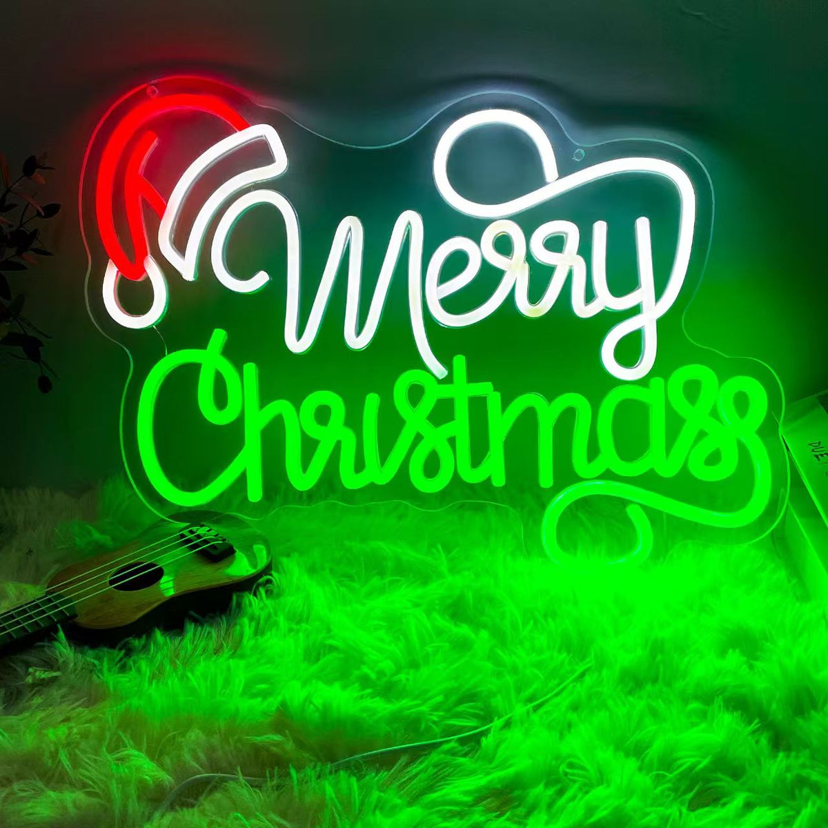 Christmas LED Neon Sign – USB Powered Festive Wall Light for Holiday Home, Window & Party Decor - Morrowden