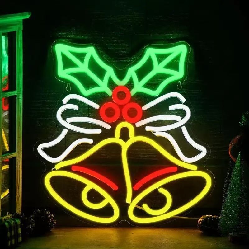 Christmas LED Neon Sign – USB Powered Festive Wall Light for Holiday Home, Window & Party Decor - Morrowden