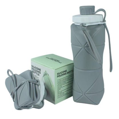 Collapsible Silicone Water Bottle - Lightweight Foldable Travel Bottle for Hiking, Camping & Outdoor Adventures - Morrowden