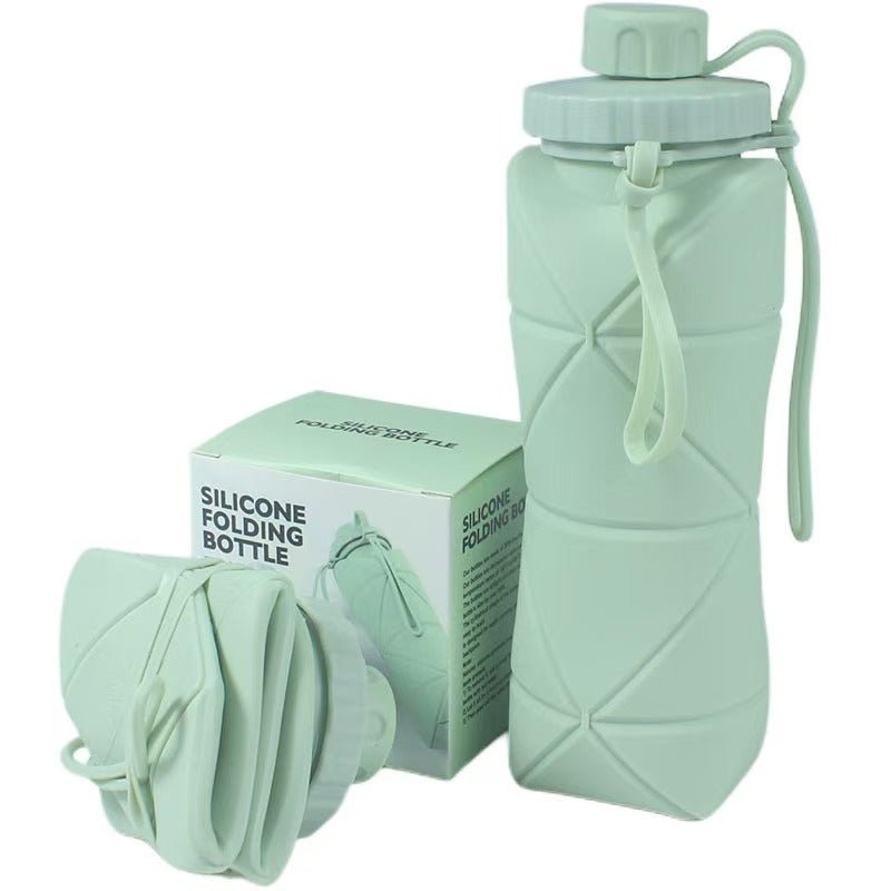 Collapsible Silicone Water Bottle - Lightweight Foldable Travel Bottle for Hiking, Camping & Outdoor Adventures - Morrowden