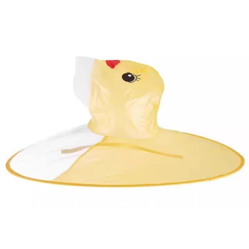 Cute Duck Rain Poncho for Kids – Waterproof Hooded Raincoat with Umbrella Hat for Boys & Girls - Morrowden