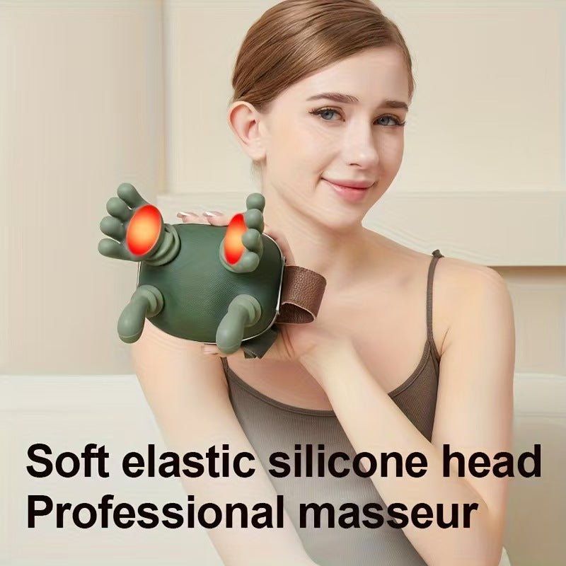 Cute Neck Massager with Heat Therapy, Deep Kneading Massage for Neck and Shoulder Relaxation - Morrowden
