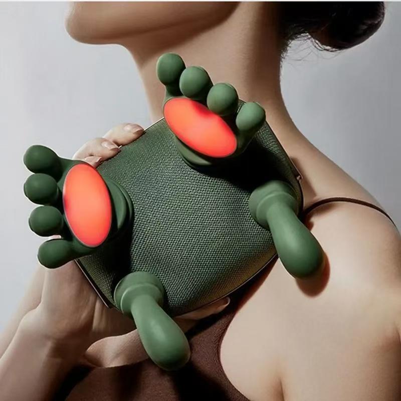 Cute Neck Massager with Heat Therapy, Deep Kneading Massage for Neck and Shoulder Relaxation - Morrowden