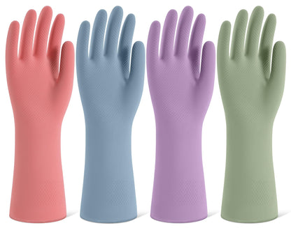 Dishwashing Rubber Gloves Reusable Kitchen Gloves 2Pairs Cleaning Gloves for Washing Dishes Long-lasting&Non-Slip - Morrowden