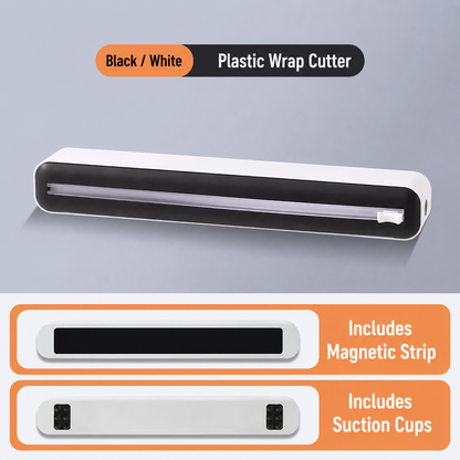 Magnetic Plastic Wrap Dispenser with Built-in Cutter – Easy Pull Food Wrap Organizer for a Cleaner Kitchen