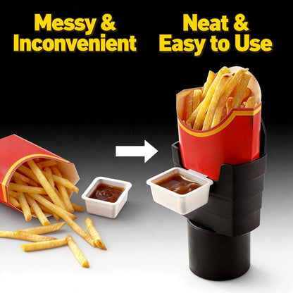 French Fry Holder and Sauce Holder Set for Car – Multifunctional Car Storage Organizer, Fun White Elephant Gift for Adults Stocking Stuffer for Men and Women - Morrowden