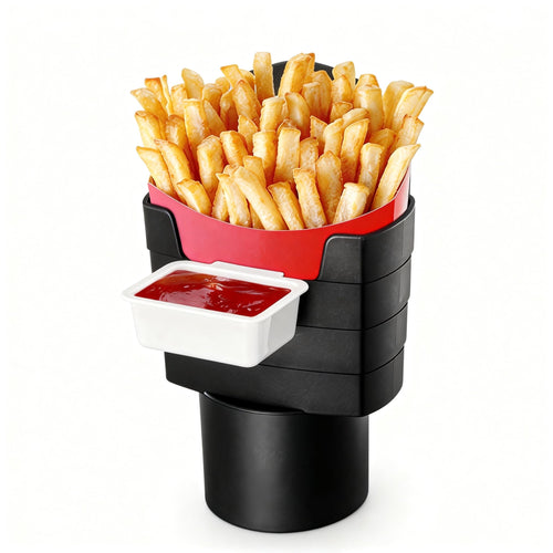French Fry Holder and Sauce Holder Set for Car – Multifunctional Car Storage Organizer, Fun White Elephant Gift for Adults Stocking Stuffer for Men and Women - Morrowden