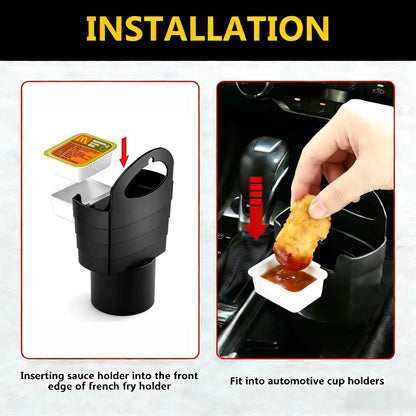 French Fry Holder and Sauce Holder Set for Car – Multifunctional Car Storage Organizer, Fun White Elephant Gift for Adults Stocking Stuffer for Men and Women - Morrowden