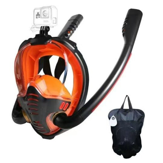 Full Face Snorkel Mask with Single & Dual Air Tube Options, Anti-Fog Underwater Breathing Mask for Adults - Morrowden