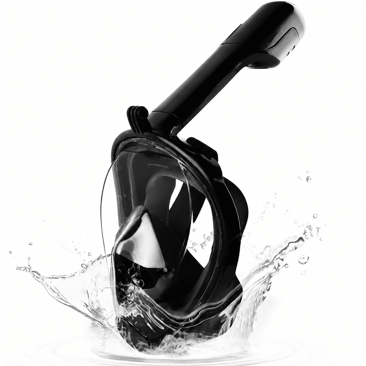 Full Face Snorkel Mask with Single & Dual Air Tube Options, Anti-Fog Underwater Breathing Mask for Adults - Morrowden