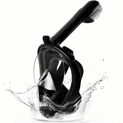 Full Face Snorkel Mask with Single & Dual Air Tube Options, Anti-Fog Underwater Breathing Mask for Adults - Morrowden