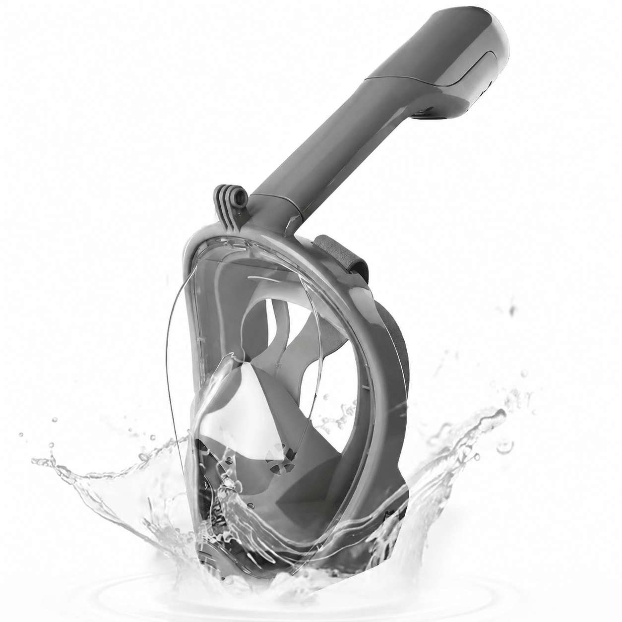 Full Face Snorkel Mask with Single & Dual Air Tube Options, Anti-Fog Underwater Breathing Mask for Adults - Morrowden