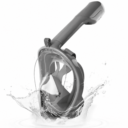 Full Face Snorkel Mask with Single & Dual Air Tube Options, Anti-Fog Underwater Breathing Mask for Adults - Morrowden