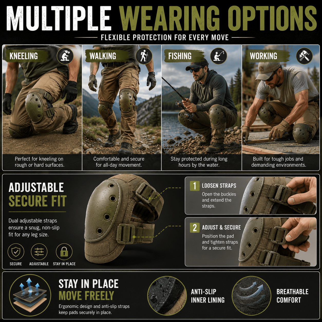 Heavy-Duty Tactical Knee Pads - Morrowden