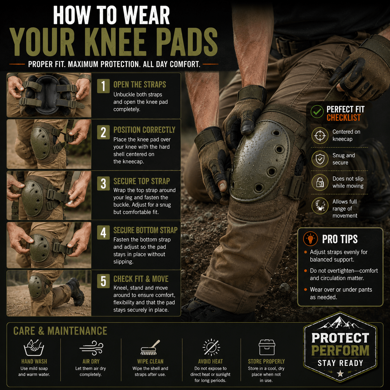 Heavy-Duty Tactical Knee Pads - Morrowden