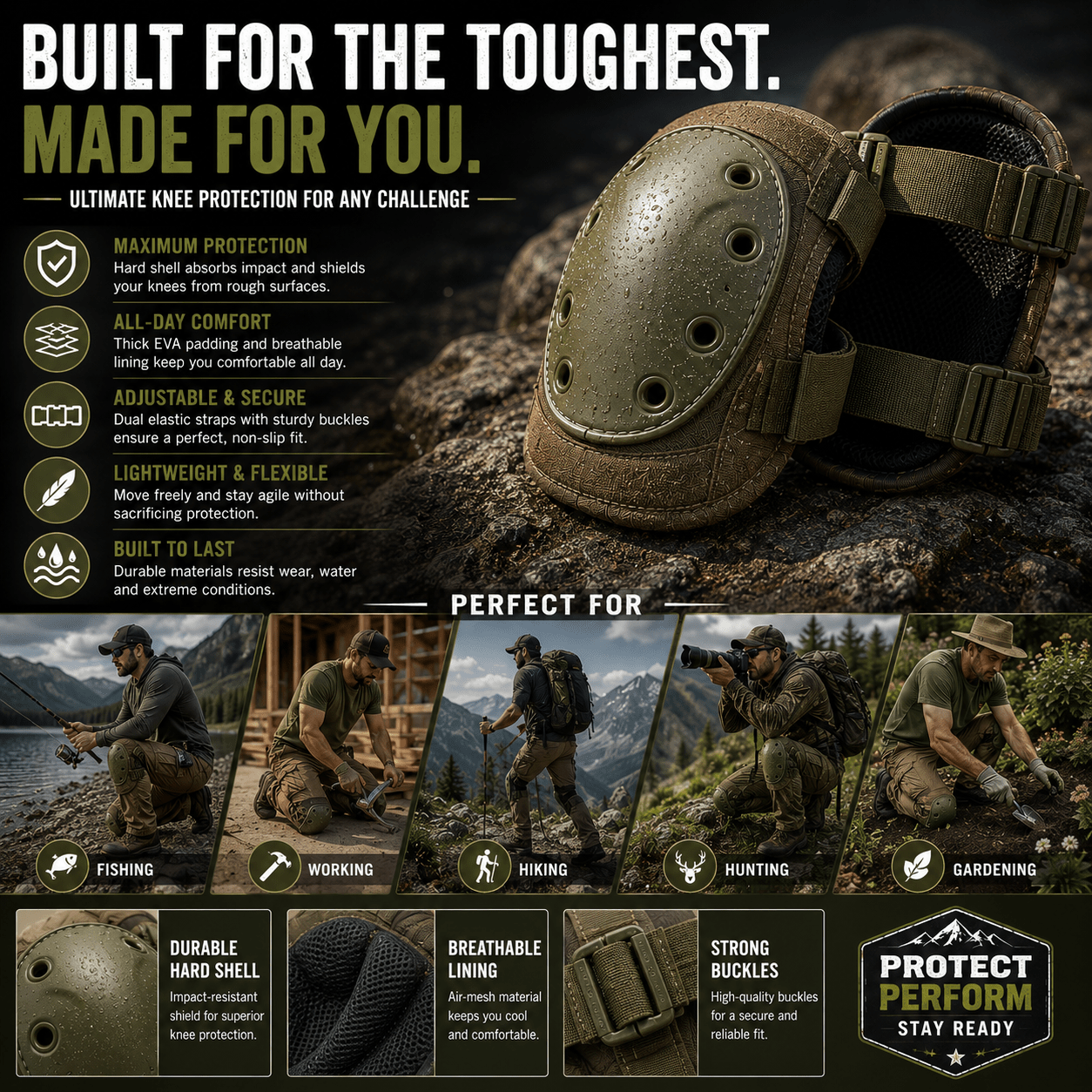 Heavy-Duty Tactical Knee Pads - Morrowden