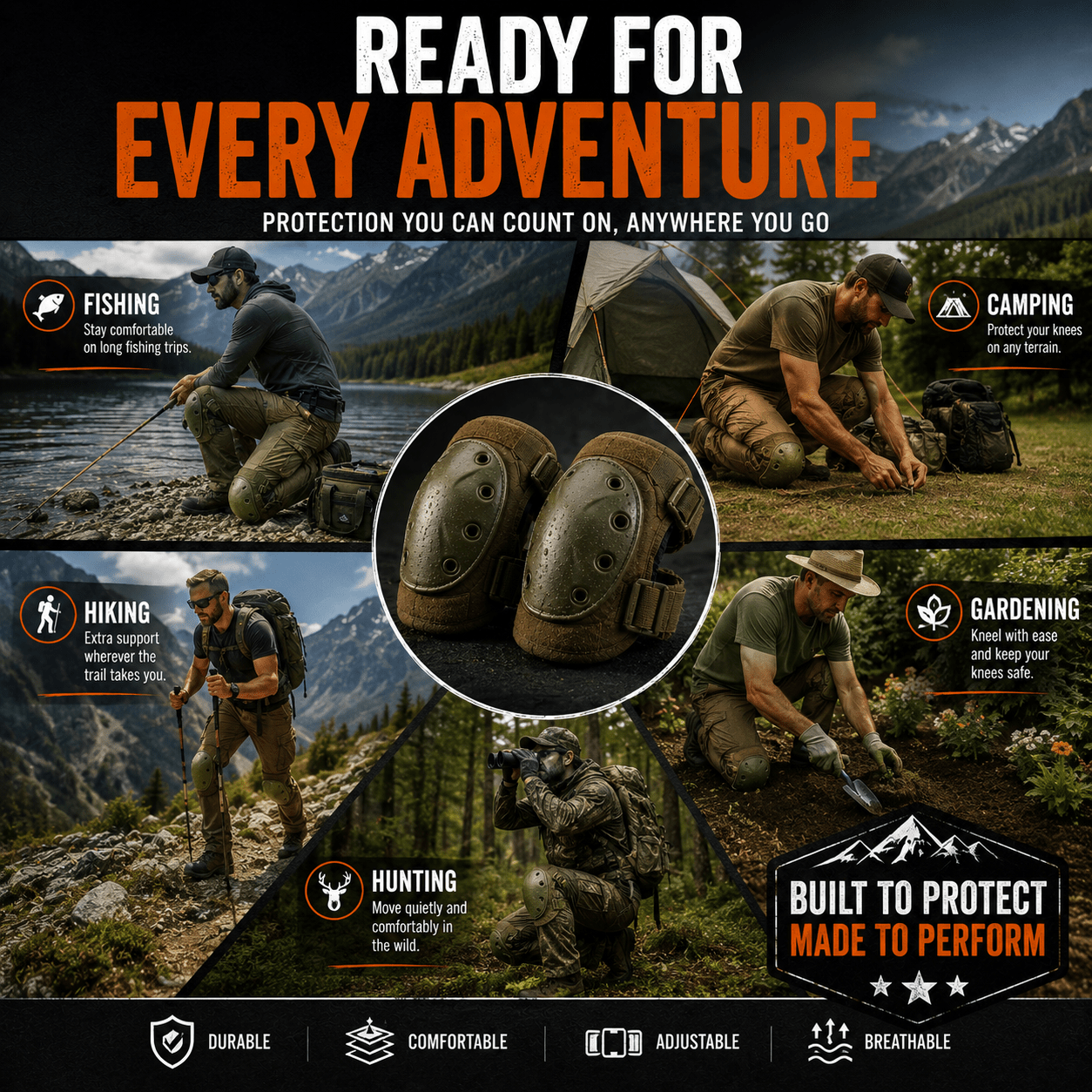Heavy-Duty Tactical Knee Pads - Morrowden