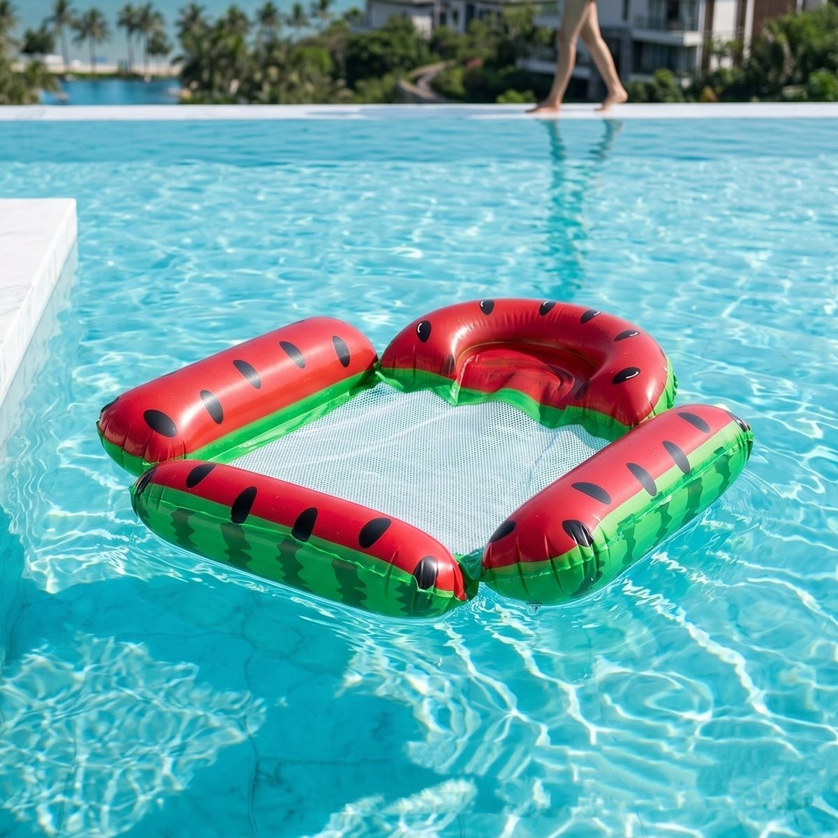Inflatable Pool Float Lounger with Backrest – Foldable Water Hammock Chair for Adults - Morrowden