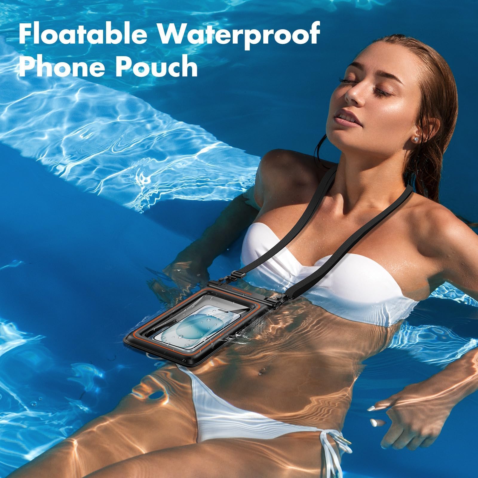 IPX8 Waterproof Phone Case Dry Bag Kayak/Beach/Cruise Travel Essentials, Water Proof Pouch for iPhone 17 16 15 Pro Max, Samsung S25 Ultra S24-7" - Morrowden