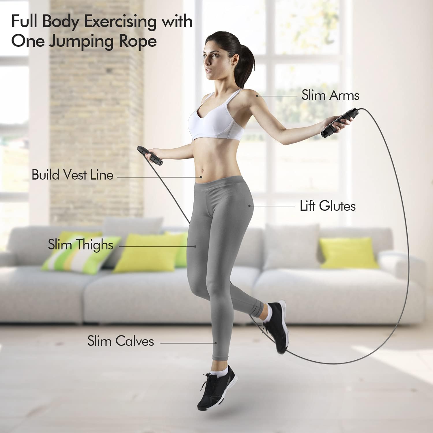 Jump Rope,Tangle-Free Rapid Speed Jump Rope with Ball Bearings for Men,Women and Kids,Adjustable Steel Skipping Rope with Ergonomic Foam Handles,A Ideal Equipment and Accessories for Workout,Fitness,Exercise,Home Gym,Slim Body - Morrowden