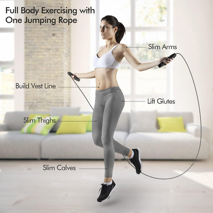 Jump Rope,Tangle-Free Rapid Speed Jump Rope with Ball Bearings for Men,Women and Kids,Adjustable Steel Skipping Rope with Ergonomic Foam Handles,A Ideal Equipment and Accessories for Workout,Fitness,Exercise,Home Gym,Slim Body - Morrowden