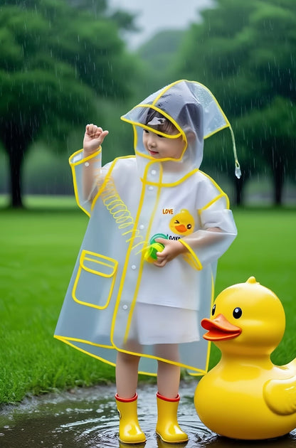 Kids Raincoat for Boys & Girls – Waterproof Hooded Rain Poncho for Toddlers, Preschool & School Children - Morrowden