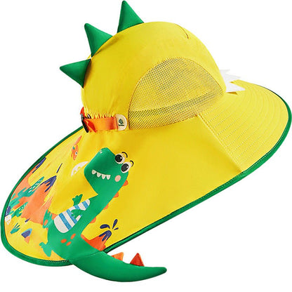 Kids UV Protection Sun Hat – Wide Brim Summer Beach Hat with Neck Coverage for Boys & Girls - Morrowden
