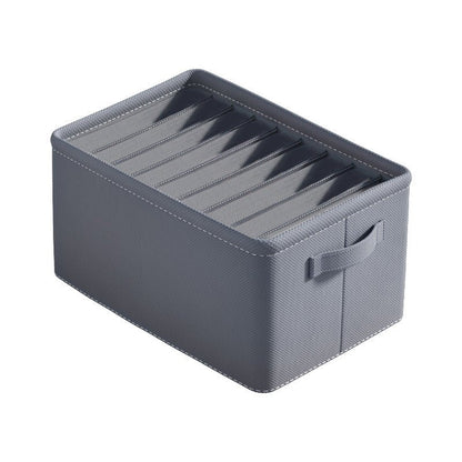Large Clothes Organizer Box with Dividers for Jeans, Thickened Stackable Wardrobe Storage Box for Clothing - Morrowden