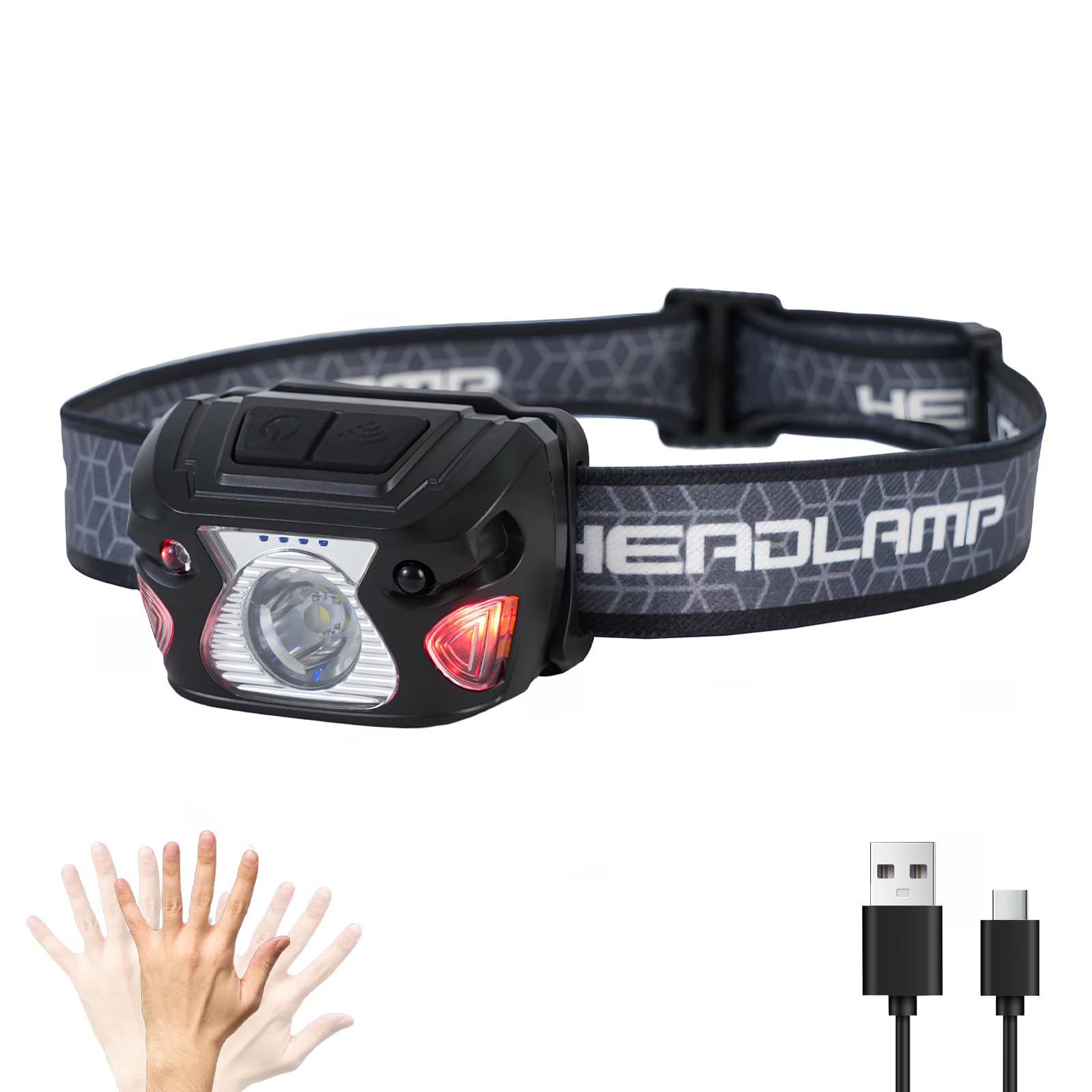 LED Headlamp — Rechargeable, Waterproof & Ultra-Bright - Morrowden