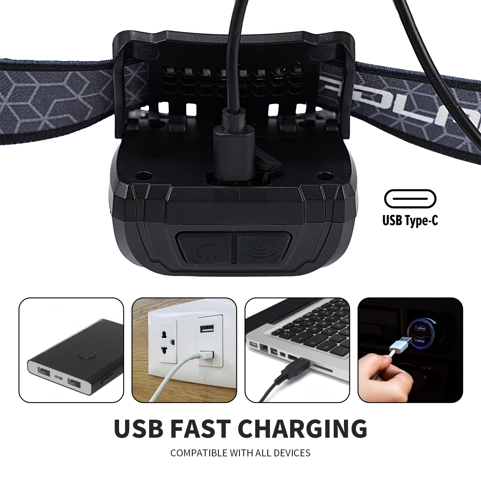 LED Headlamp — Rechargeable, Waterproof & Ultra-Bright - Morrowden