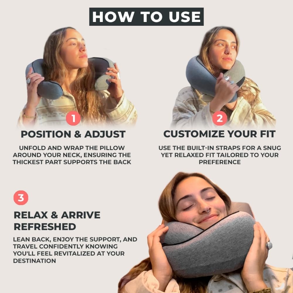 Memory Foam Travel Neck Pillow - Morrowden