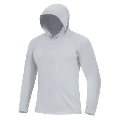 Men's Athletic Hoodies Long Sleeve Fishing Shirts for Men UPF 50+ SPF UV Sun Protection Shirts Rash Guards - Morrowden