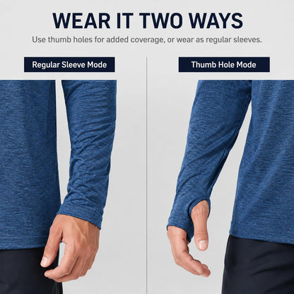 Men's Athletic Hoodies Long Sleeve Fishing Shirts for Men UPF 50+ SPF UV Sun Protection Shirts Rash Guards - Morrowden