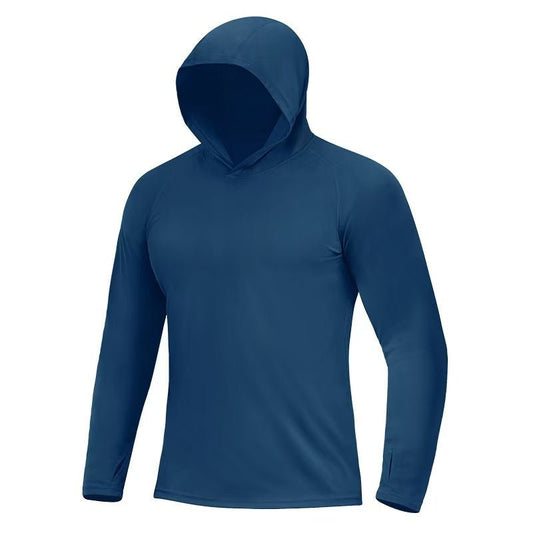 Men's Athletic Hoodies Long Sleeve Fishing Shirts for Men UPF 50+ SPF UV Sun Protection Shirts Rash Guards - Morrowden