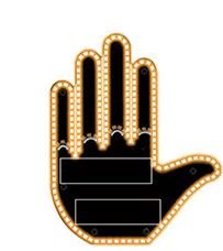 Middle Finger Car Light - Glo Hand Gesture Light for Car,Light Up Middle Finger for Cars Window, Led Hand Gesture with Remote,Road Rage Hand Led Sign, Fun Truck Accessories - Morrowden