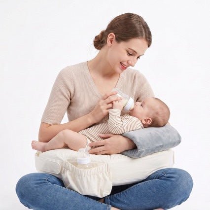 Organic Cotton Removable & Washable Nursing Pillow – Supportive Breastfeeding Cushion with Waist Support - Morrowden