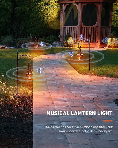 Outdoor Bluetooth Speakers,Wireless Speakers with LED Flame Flickers,IP5X Waterproof Torch Lights Lantern Speakers for Patio Yard Pool Party,Gifts for Men/Women - Morrowden