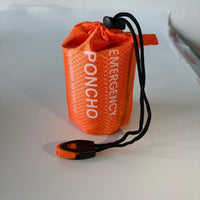Orange（Rain Poncho + Storage Bag + Aluminum Alloy Whistle + Carabiner）