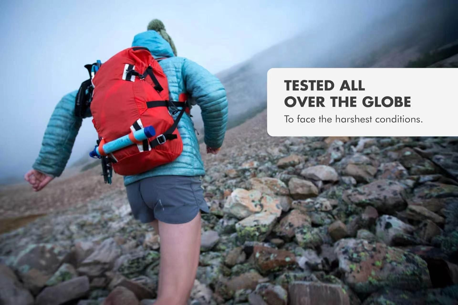 Personal Water Filter for Hiking, Camping, Travel, and Emergency Preparedness - Morrowden