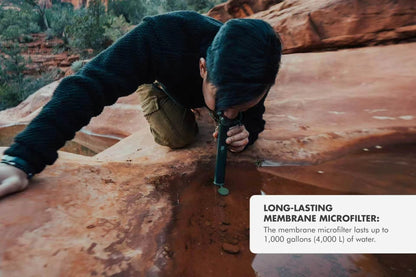 Personal Water Filter for Hiking, Camping, Travel, and Emergency Preparedness - Morrowden