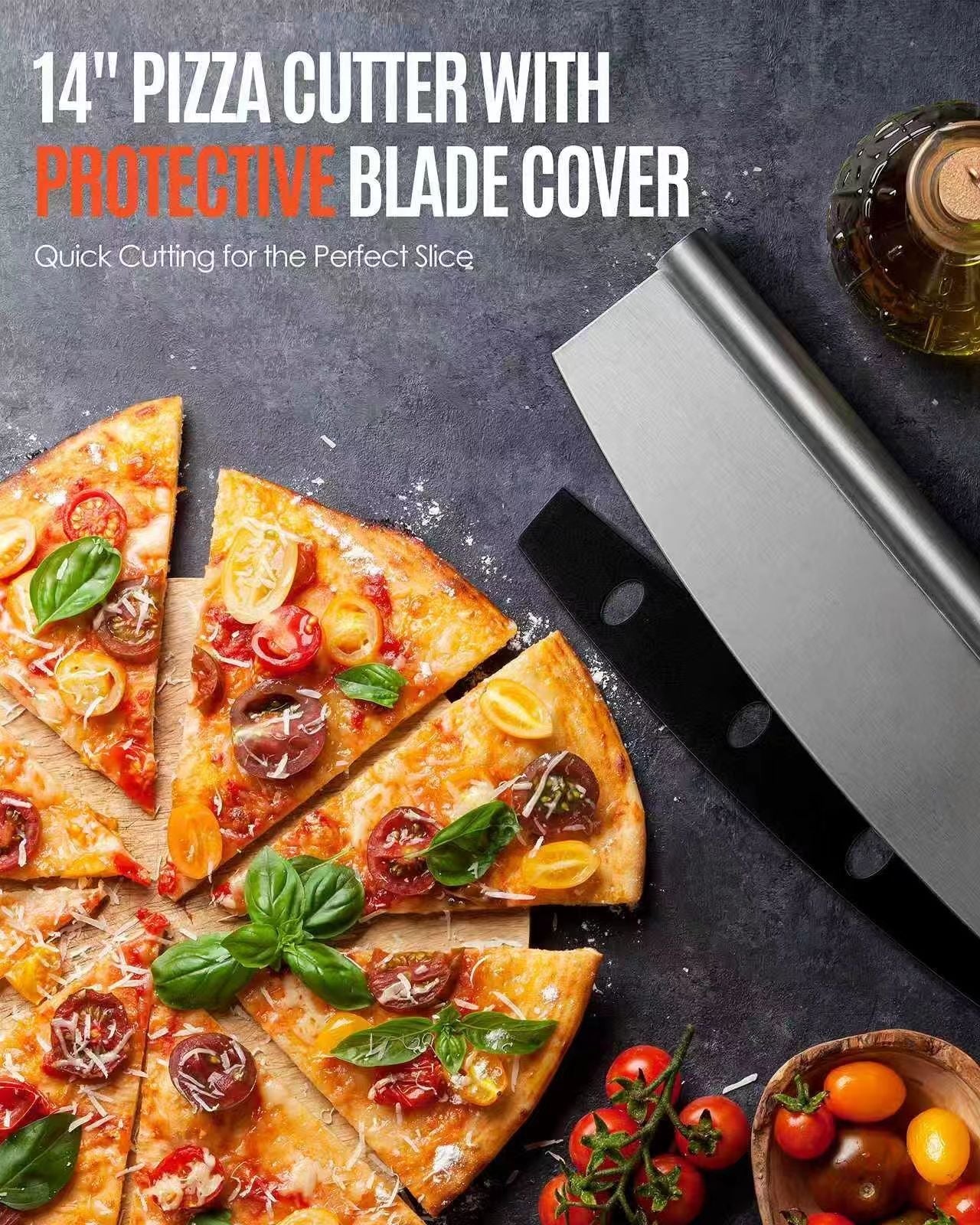 Pizza Peel Aluminum Pizza Spatula, Metal Pizza Paddle with Rocker Cutter Foldable Wood Handle, Storage Bag Included, for Family Pizza Oven Baking Pizza, Dough, Bread & Pastry - Morrowden