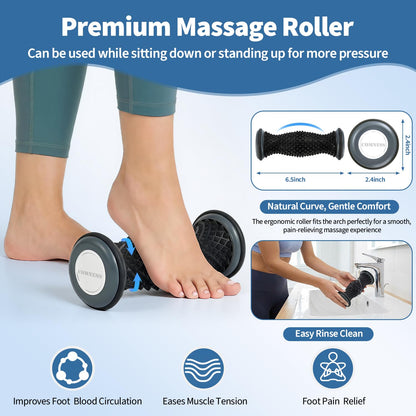 Plantar Fasciitis Relief Kit – Foot Stretcher Strap & Massage Roller - Morrowden