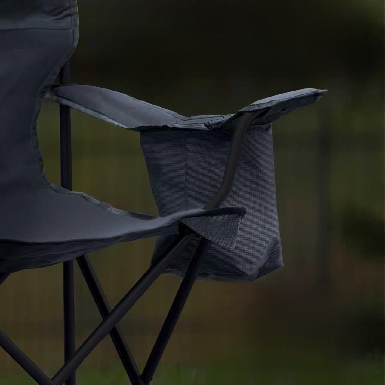 Portable Camping Chair , Cushioned Seat & Back with Side Pockets & Cup Holder, Carry Bag Included, Great for Camping, Tailgating, Firepits, Patio, & More - Morrowden