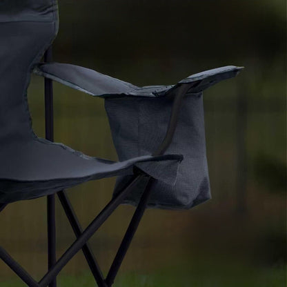 Portable Camping Chair , Cushioned Seat & Back with Side Pockets & Cup Holder, Carry Bag Included, Great for Camping, Tailgating, Firepits, Patio, & More - Morrowden