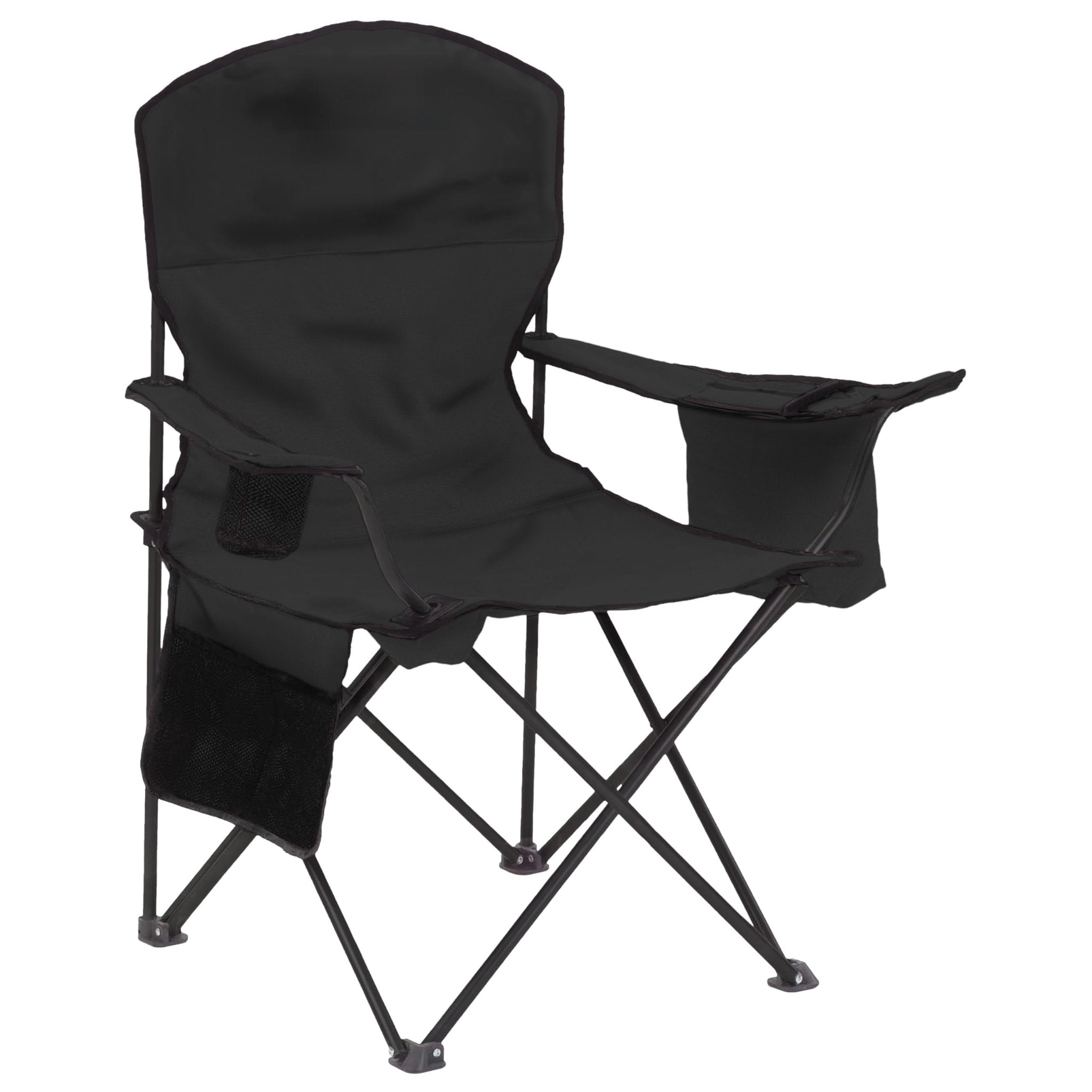 Portable Camping Chair , Cushioned Seat & Back with Side Pockets & Cup Holder, Carry Bag Included, Great for Camping, Tailgating, Firepits, Patio, & More - Morrowden