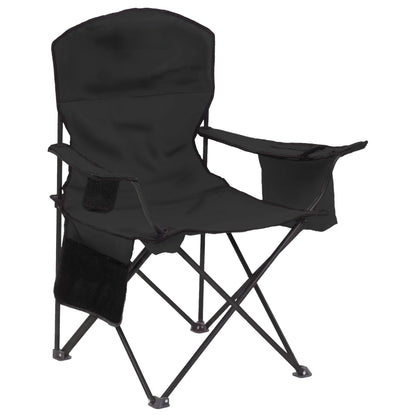 Portable Camping Chair , Cushioned Seat & Back with Side Pockets & Cup Holder, Carry Bag Included, Great for Camping, Tailgating, Firepits, Patio, & More - Morrowden