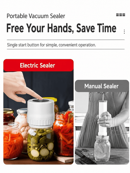 Portable Electric Vacuum Sealer for Mason Jars - Morrowden