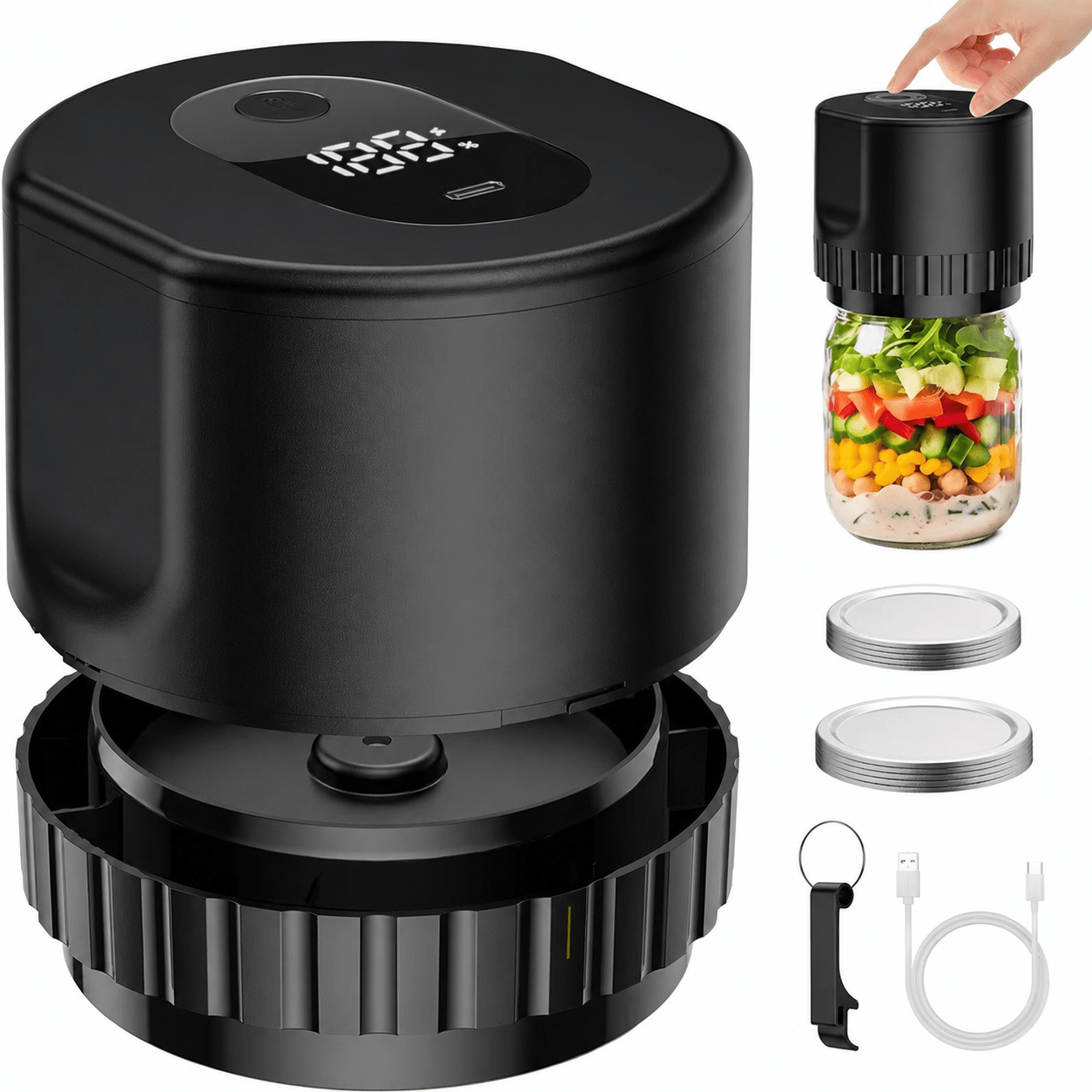 Portable Electric Vacuum Sealer for Mason Jars - Morrowden