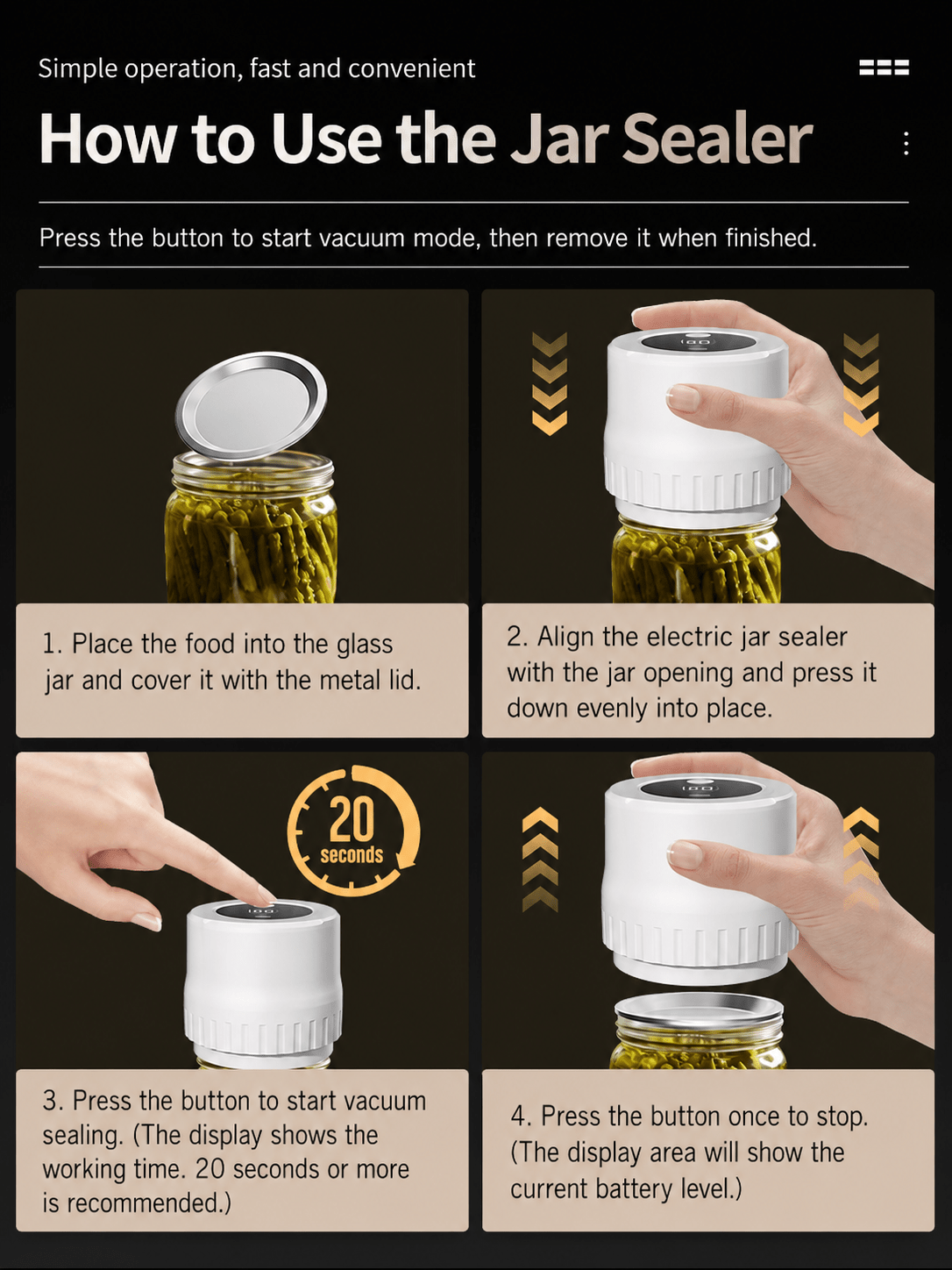 Portable Electric Vacuum Sealer for Mason Jars - Morrowden